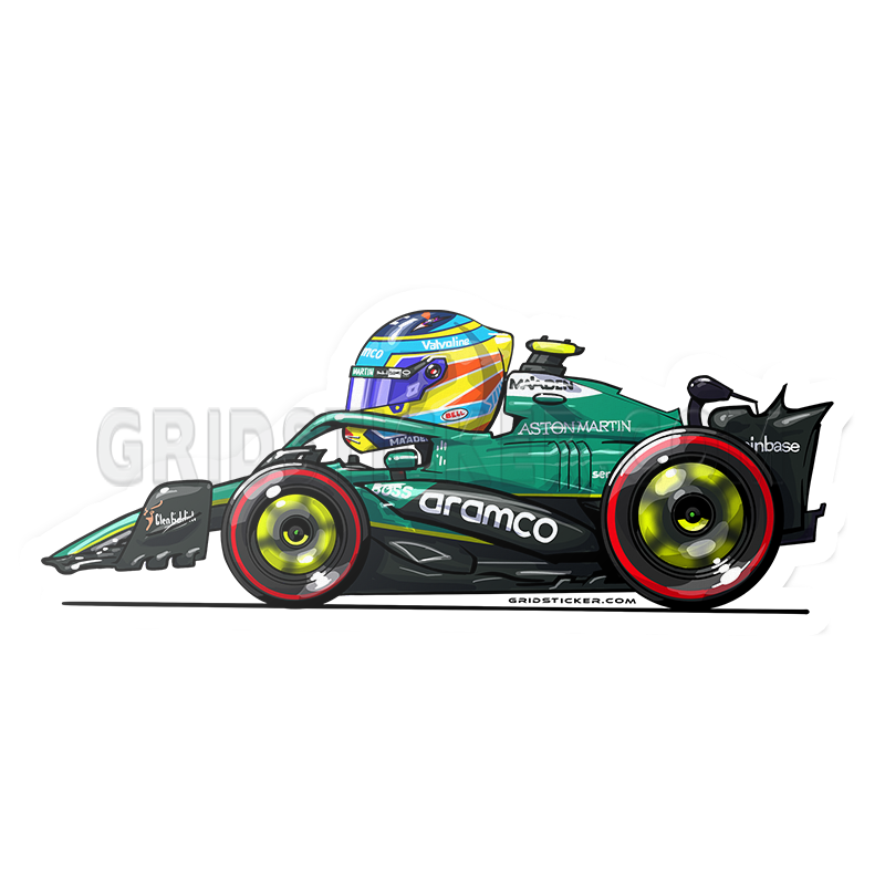 Fernando Alonso 14 Aston Martin 2025 – Grid Sticker