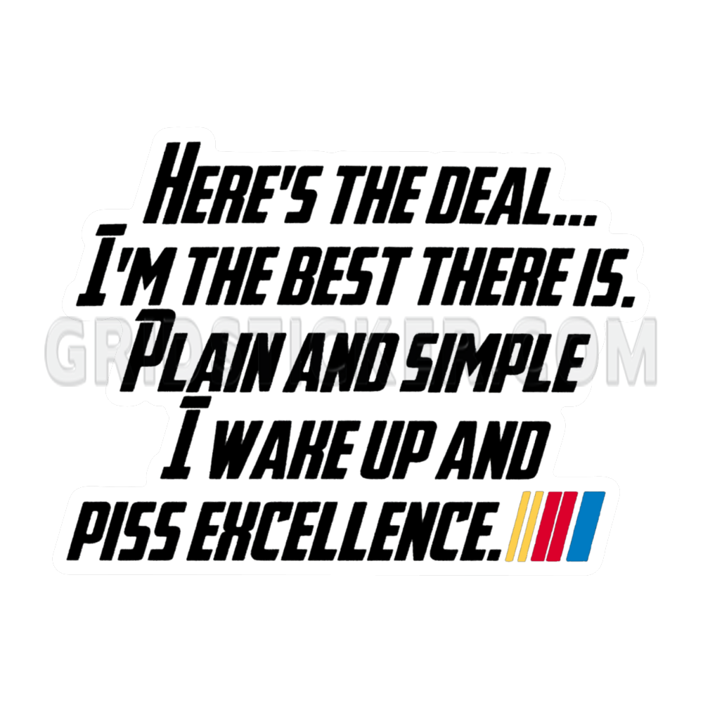 Here's The Deal NASCAR Bumper