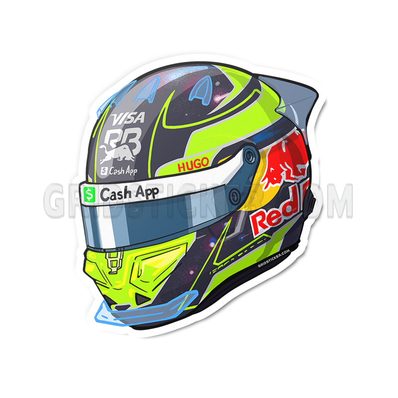 f1 helmet football Isack Hadjar 6 Racing Bulls Helmet – Grid Sticker