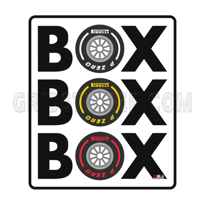 BOX BOX BOX F1 Bumper