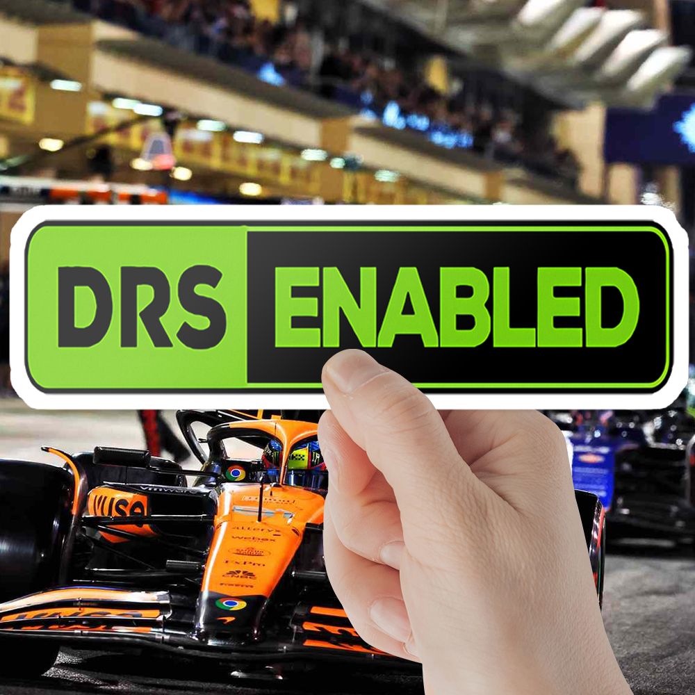 Drp Racing Sticker DRS ENABLED F1 Bumper – Grid Sticker
