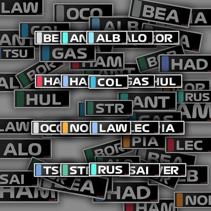 F1 2025 Driver Tag Sticker Bundle
