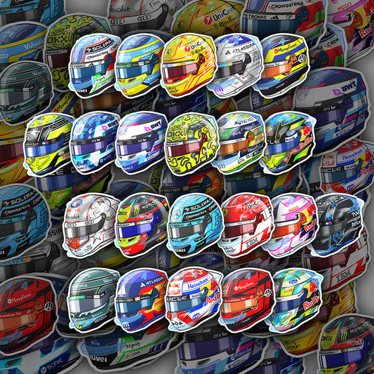 F1 Helmet Sticker Bundle