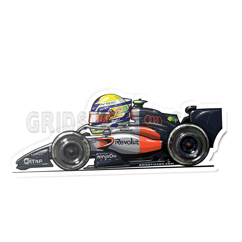 F1 Full Grid Side Profile Sticker Bundle