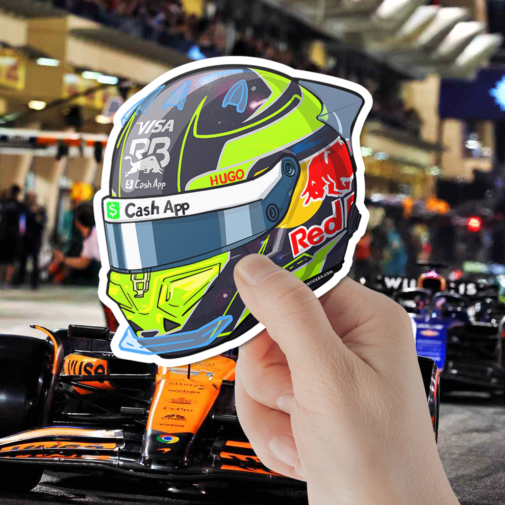 Isack Hadjar 6 Racing Bulls Helmet – Grid Sticker