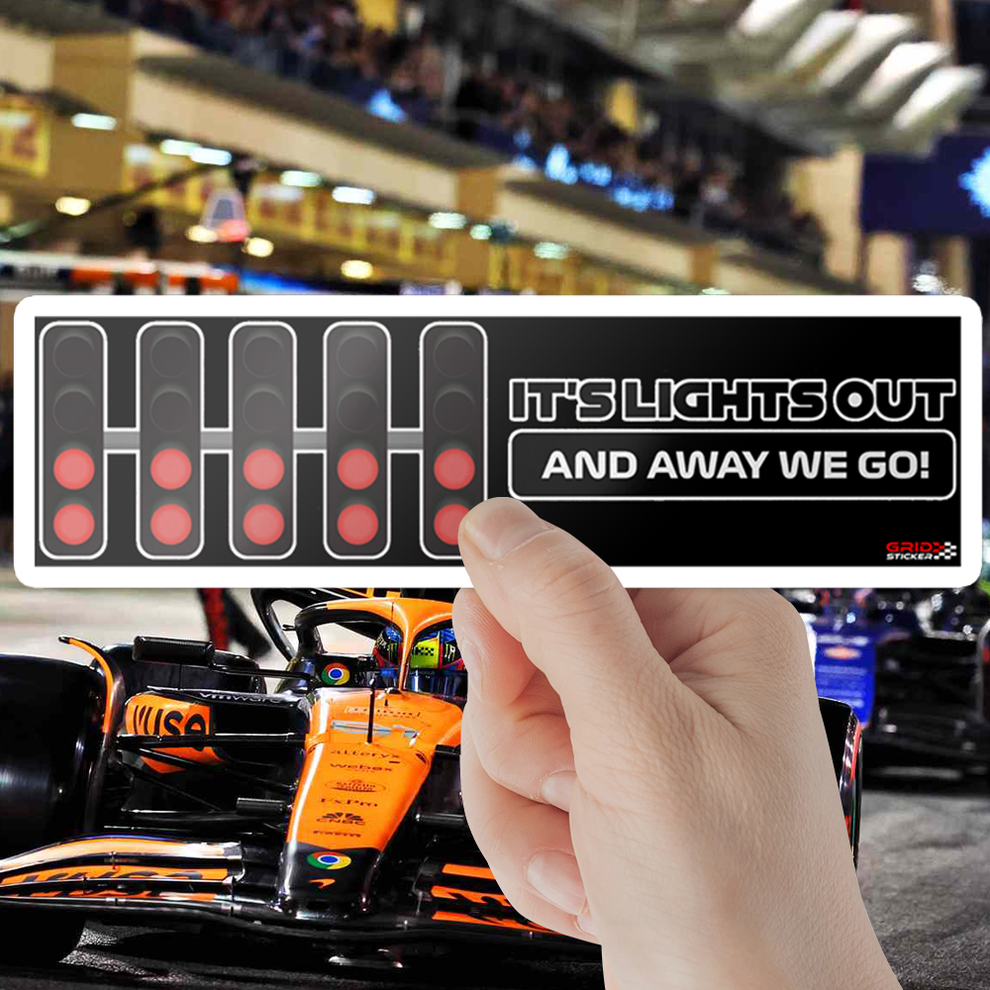 IT'S LIGHTS OUT F1 Bumper – Grid Sticker