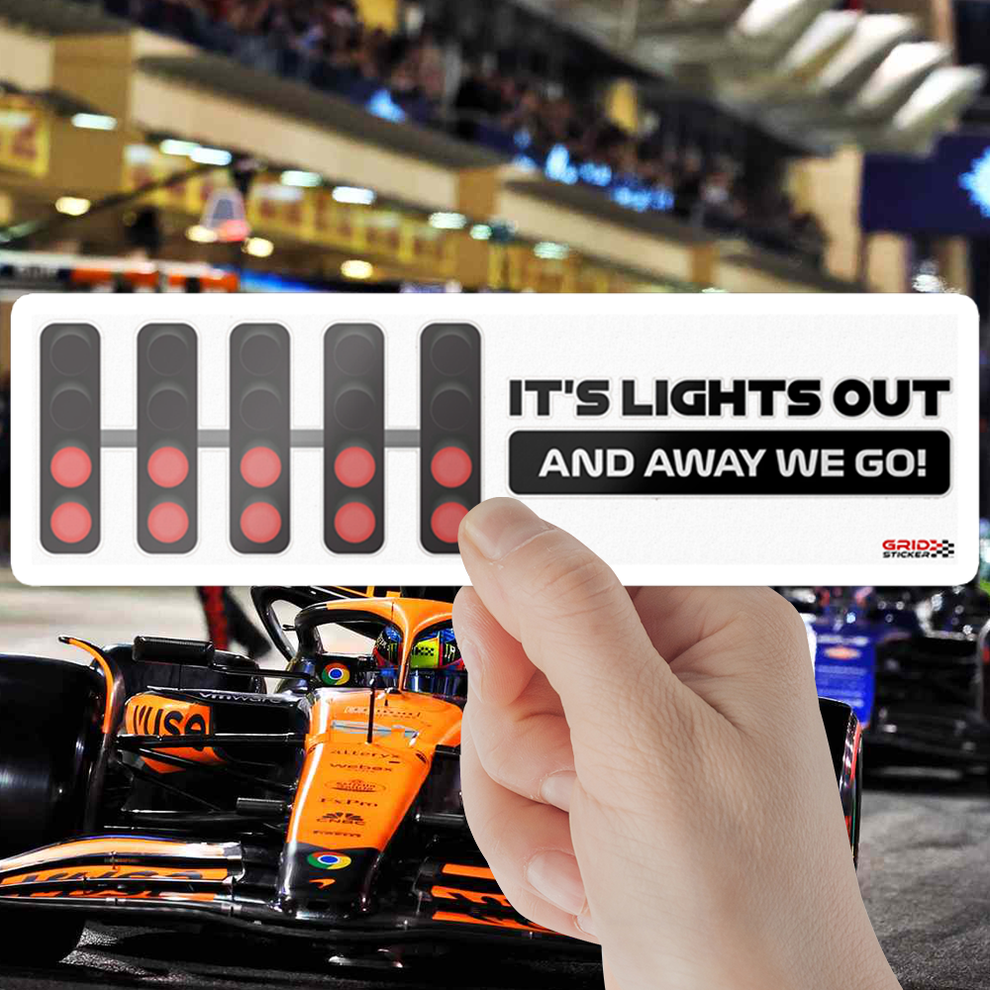 IT'S LIGHTS OUT F1 Bumper – Grid Sticker