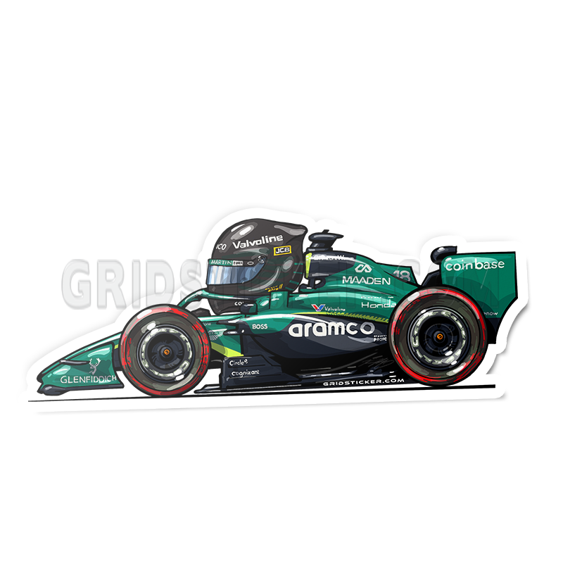 F1 Full Grid Side Profile Sticker Bundle