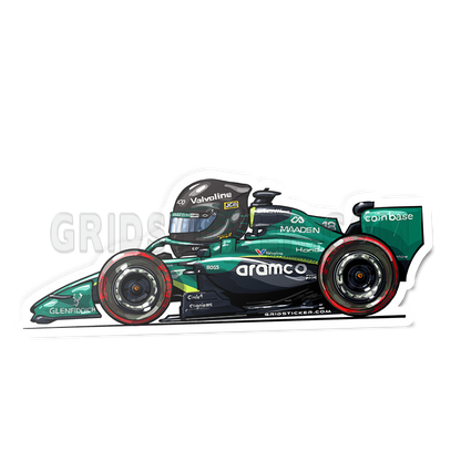 F1 Full Grid Side Profile Sticker Bundle
