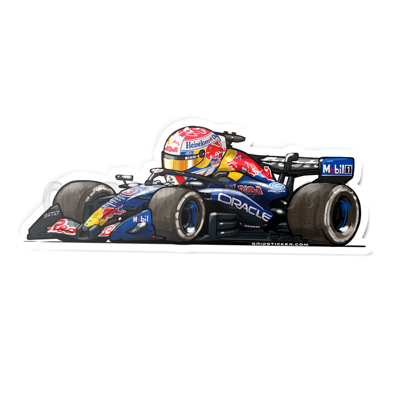 F1 Full Grid 3/4 Profile Sticker Bundle