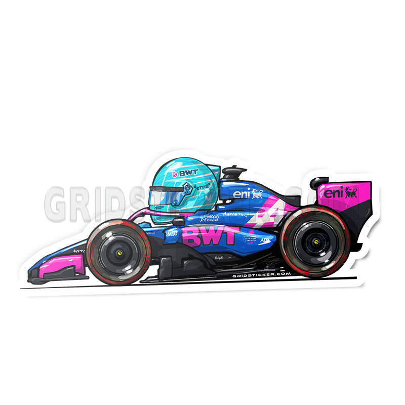 F1 Full Grid Side Profile Sticker Bundle