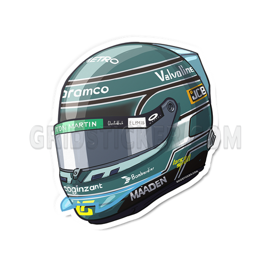 Lance Stroll 18 Aston Martin Helmet
