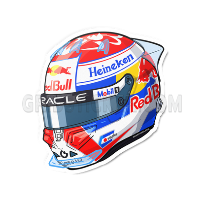 Max Verstappen Red Bull Racing Helmet – Grid Sticker